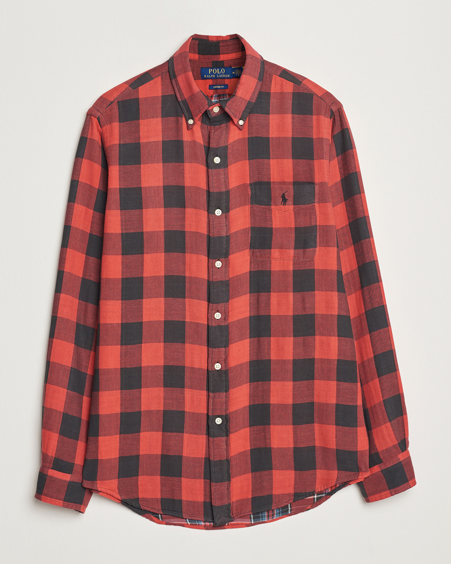 Hombres | Camisas | Polo Ralph Lauren | Double Face Custom Fit Check Shirt Red/Black