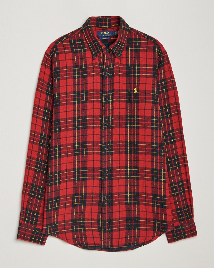 Hombres | Camisas | Polo Ralph Lauren | Custom Fit Double Faced Checked Shirt Red/Black