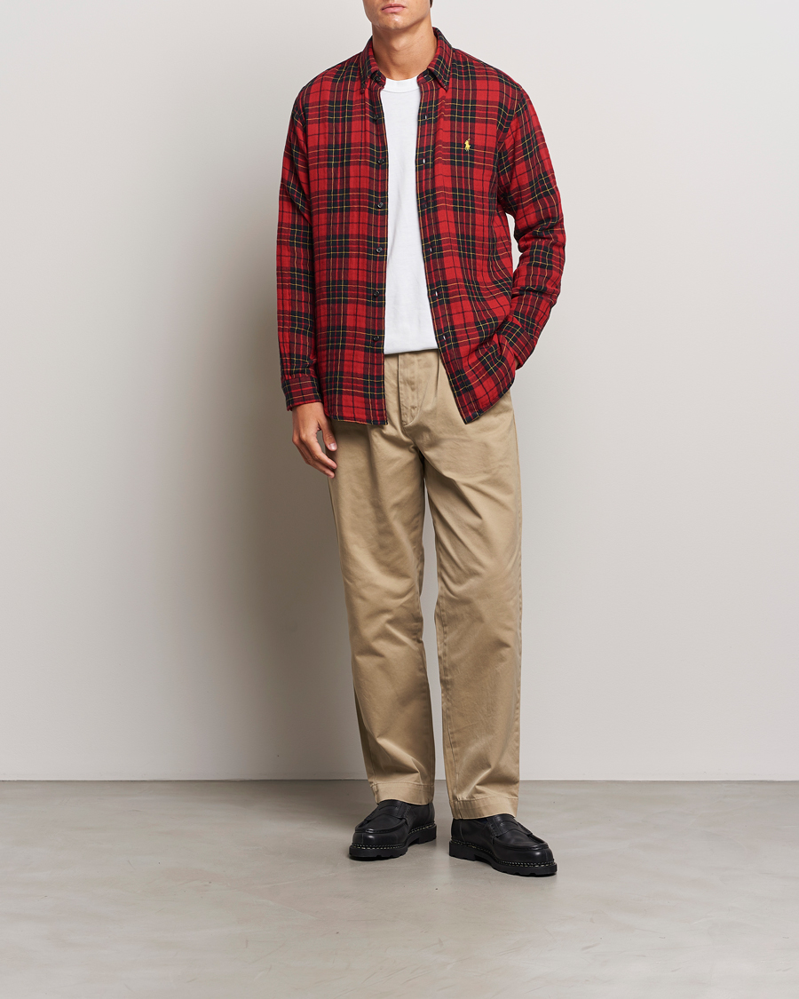 Hombres | Camisas | Polo Ralph Lauren | Custom Fit Double Faced Checked Shirt Red/Black