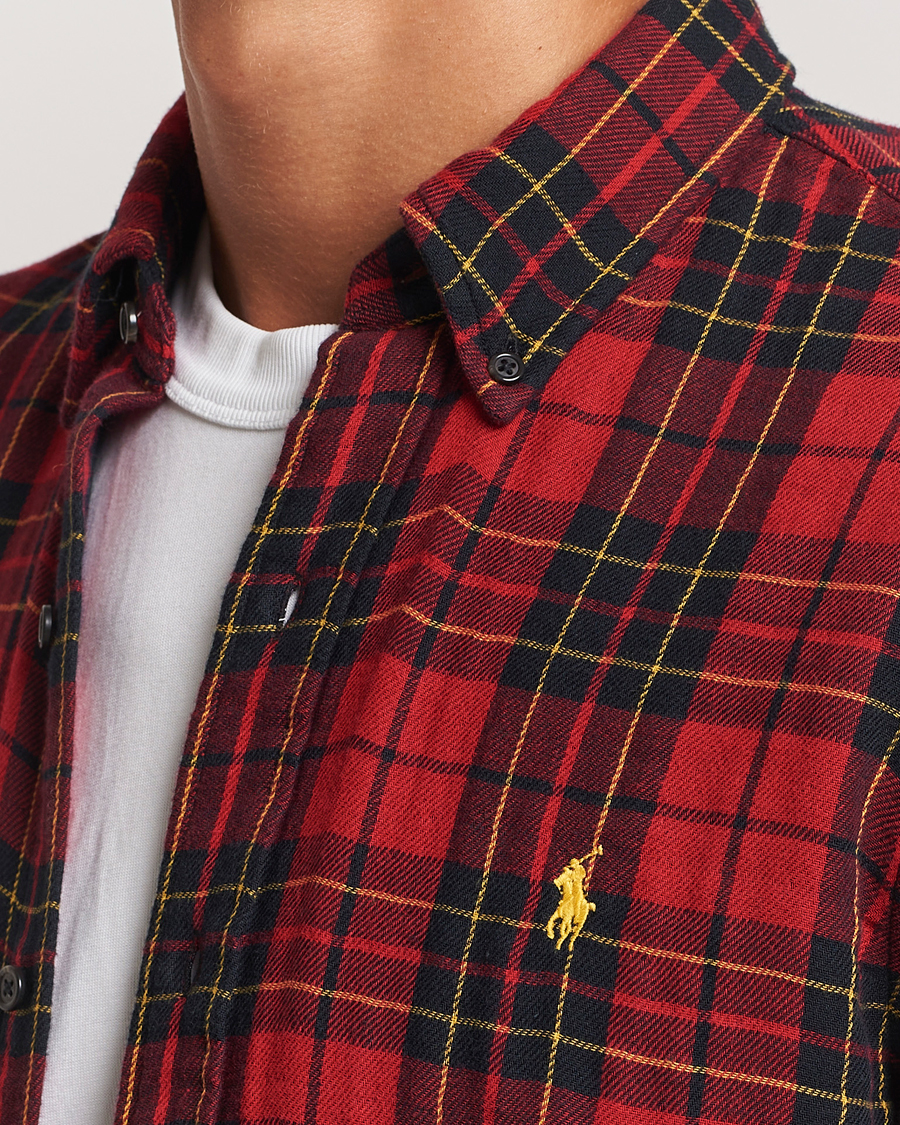 Hombres | Camisas | Polo Ralph Lauren | Custom Fit Double Faced Checked Shirt Red/Black