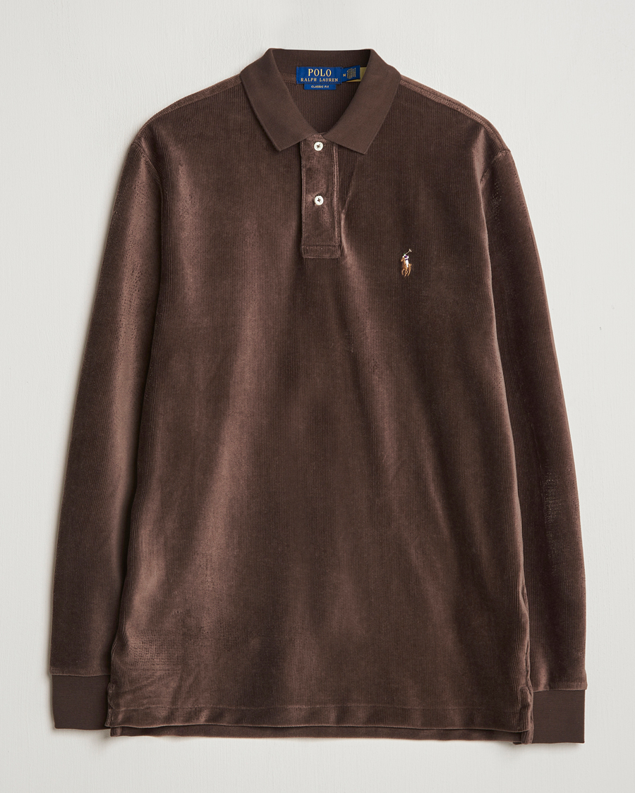 Hombres | Jerséis y prendas de punto | Polo Ralph Lauren | Corduroy Long Sleeve Polo Circuit Brown