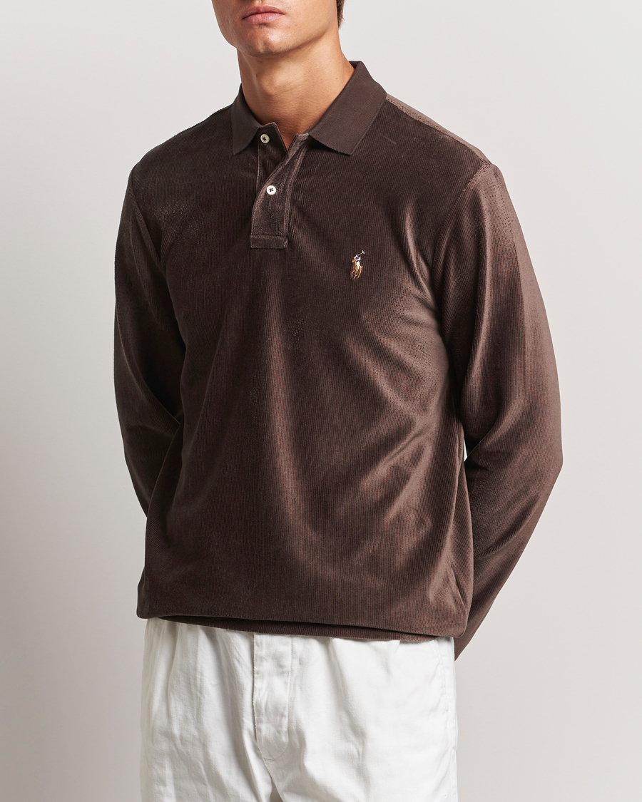Hombres | Jerséis y prendas de punto | Polo Ralph Lauren | Corduroy Long Sleeve Polo Circuit Brown