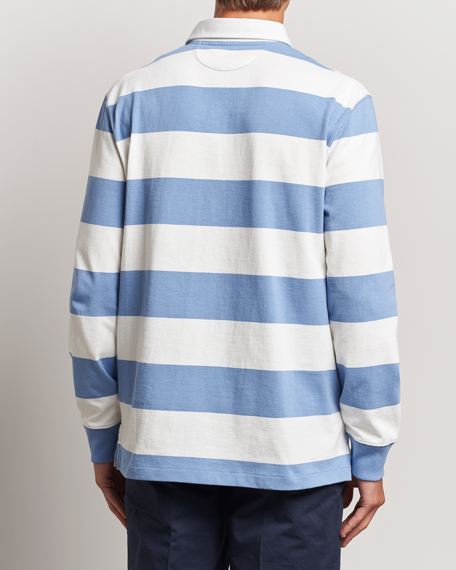 Hombres | Jerséis y prendas de punto | Polo Ralph Lauren | Striped Rugby Varsity Bear Campus Blue/White