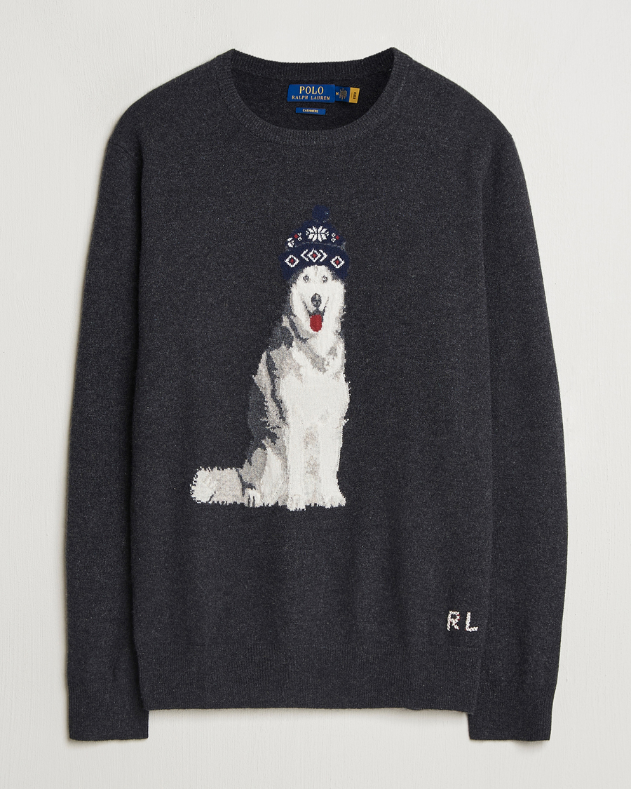 Hombres | Jerséis y prendas de punto | Polo Ralph Lauren | Holiday Dog Cashmere Sweater Dark Granite Heather