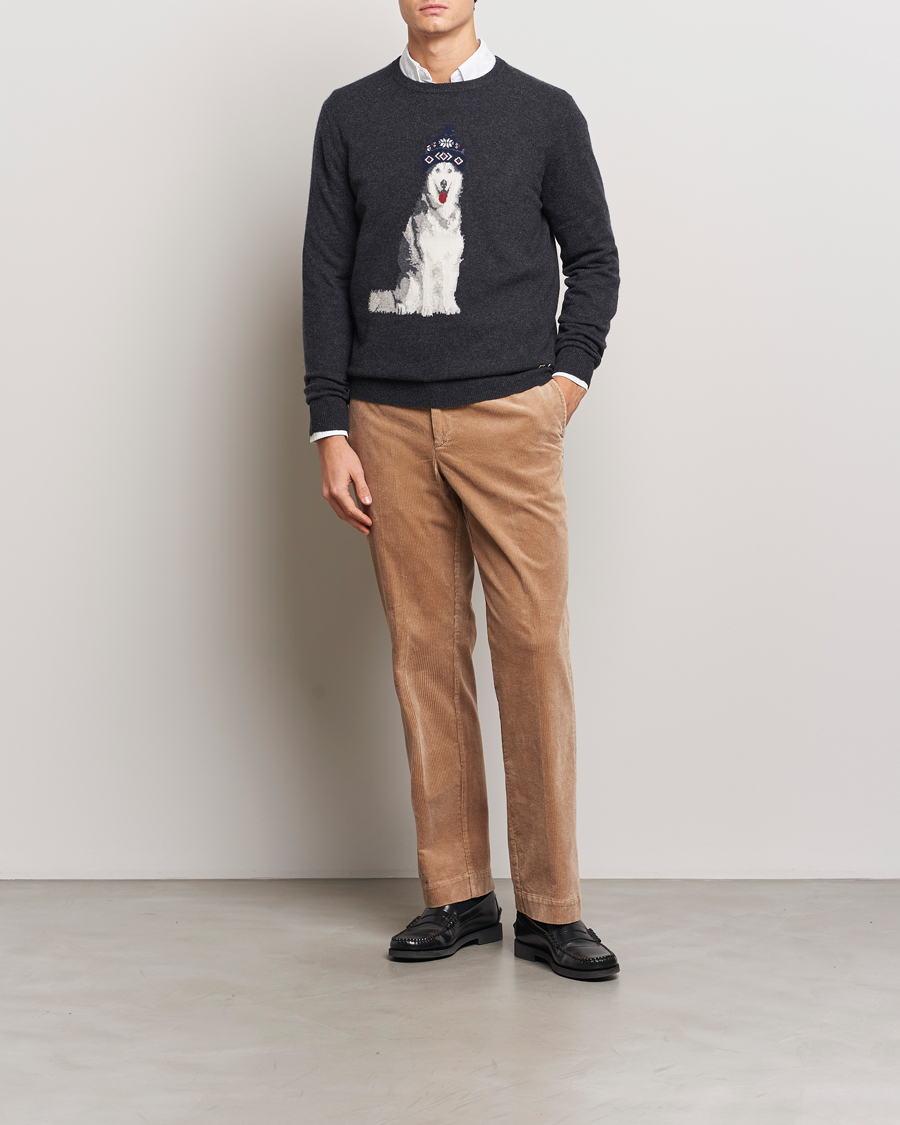 Hombres | Jerséis y prendas de punto | Polo Ralph Lauren | Holiday Dog Cashmere Sweater Dark Granite Heather