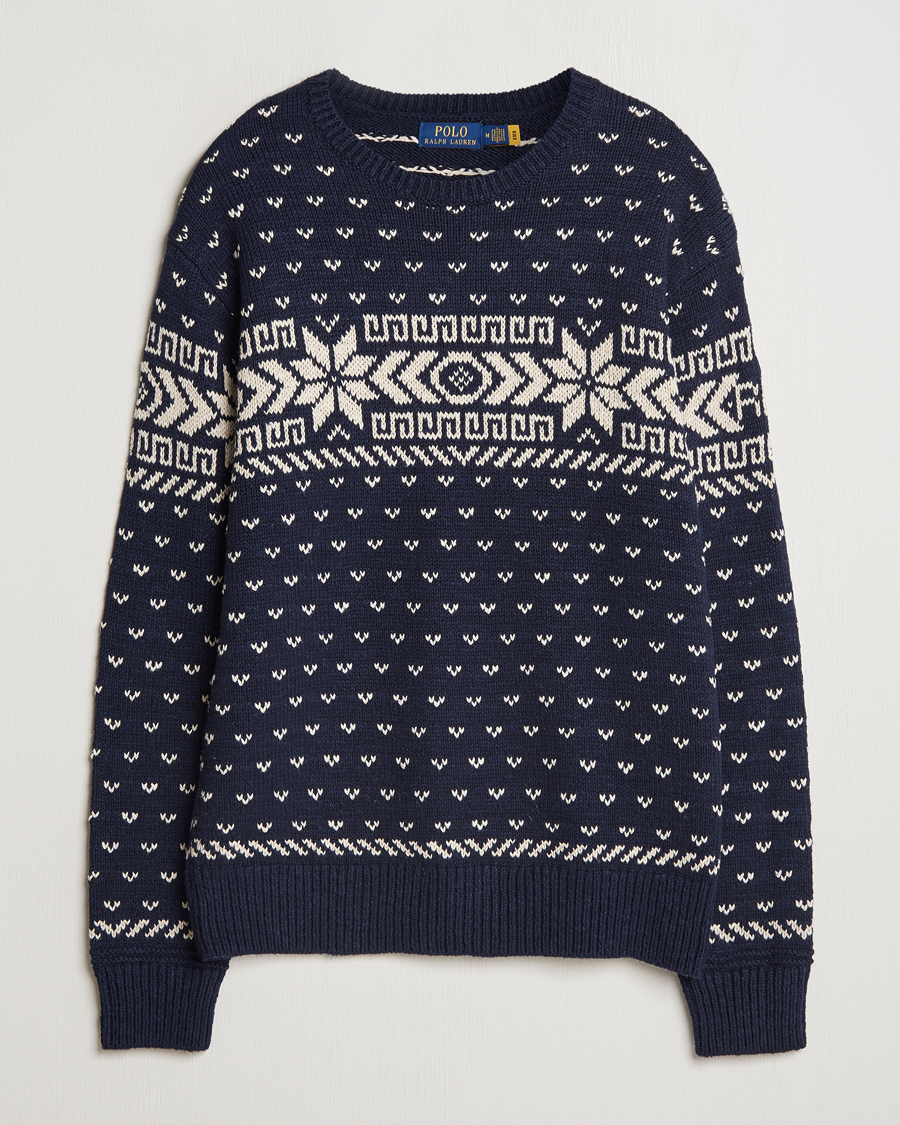 Hombres | Jerséis y prendas de punto | Polo Ralph Lauren | Cotton/Cashmere Crew Neck Navy Combo