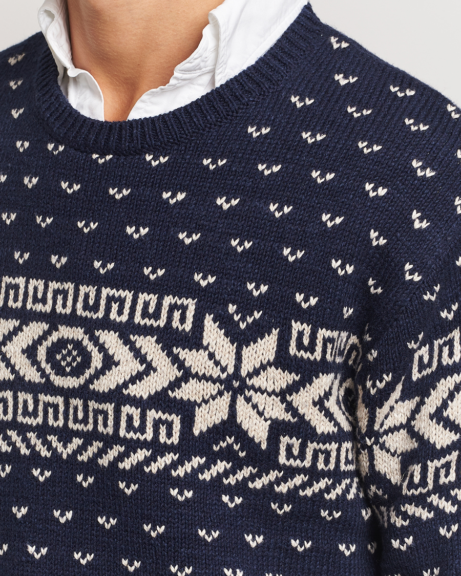 Hombres | Jerséis y prendas de punto | Polo Ralph Lauren | Cotton/Cashmere Crew Neck Navy Combo