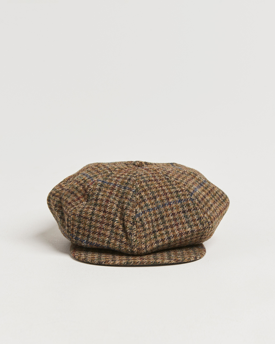 Hombres | Polo Ralph Lauren Newsboy Herringbone Cap Sage/Tan | Polo Ralph Lauren | Newsboy Herringbone Cap Sage/Tan