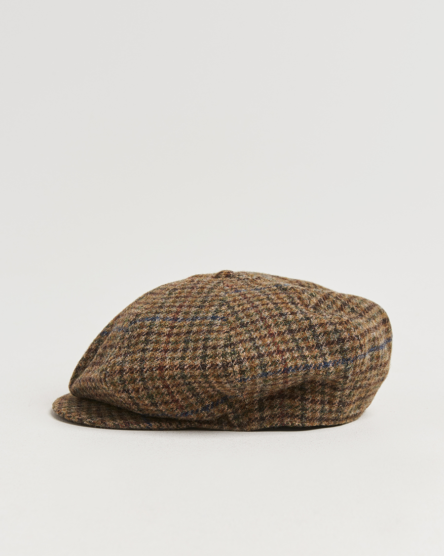 Hombres | Polo Ralph Lauren Newsboy Herringbone Cap Sage/Tan | Polo Ralph Lauren | Newsboy Herringbone Cap Sage/Tan