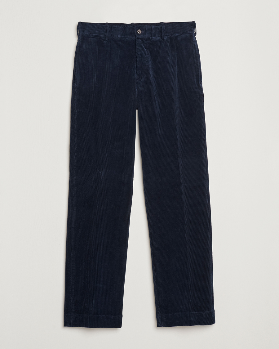 Hombres | Pantalones | Polo Ralph Lauren | Corduroy Pleated Trousers Aviator Navy
