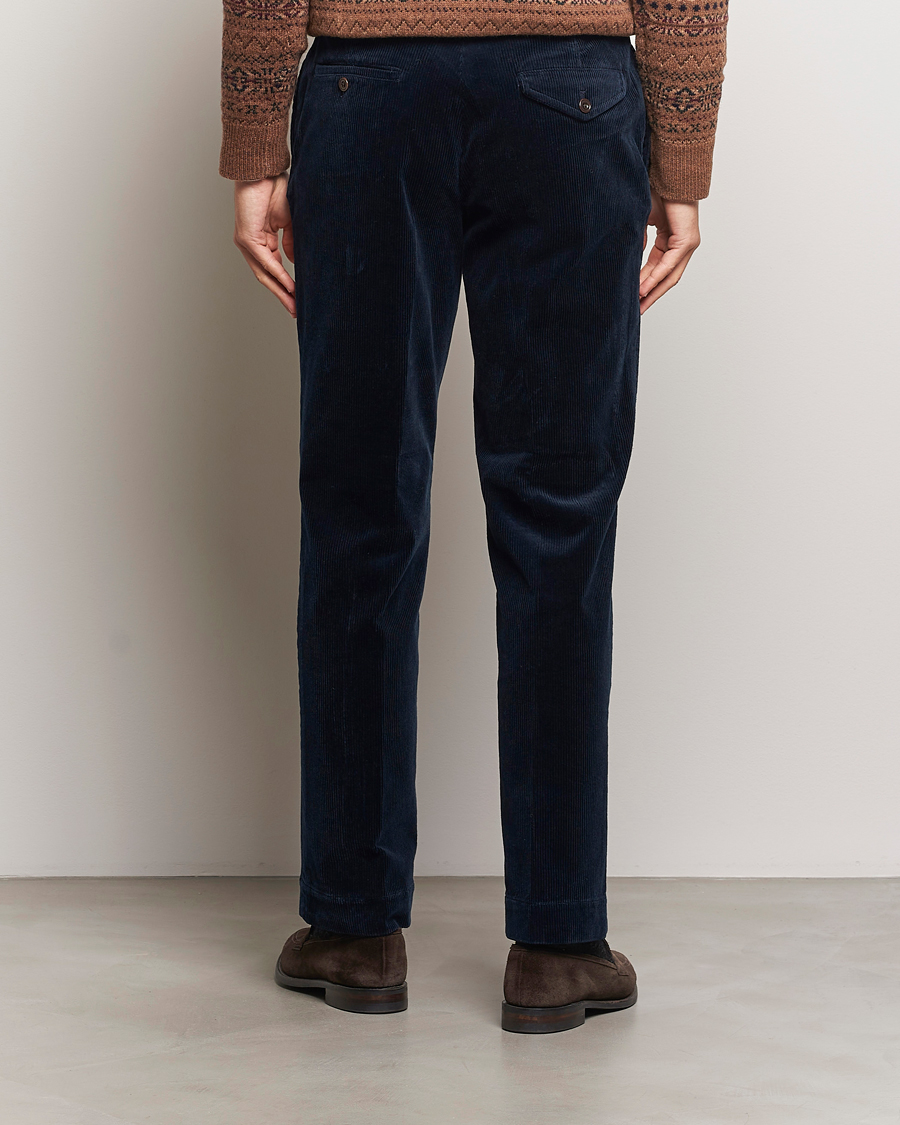 Hombres | Pantalones | Polo Ralph Lauren | Corduroy Pleated Trousers Aviator Navy