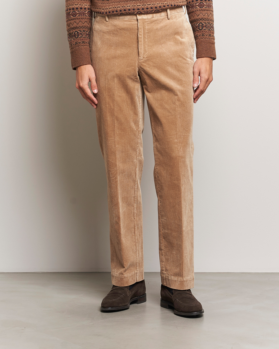 Hombres | Pantalones | Polo Ralph Lauren | Corduroy Pleated Trousers Hazelnut