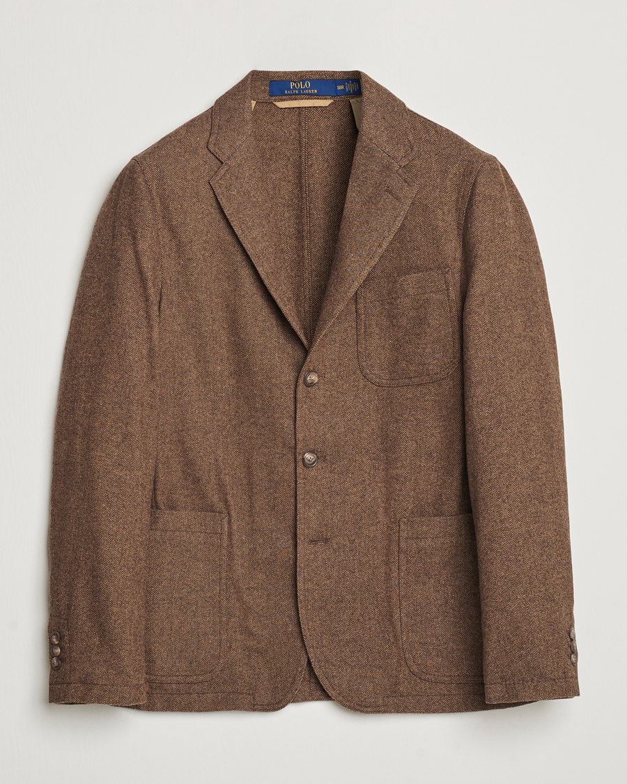 Hombres | Blazers | Polo Ralph Lauren | Classic Herringbone Sportcoat Brown/Tan