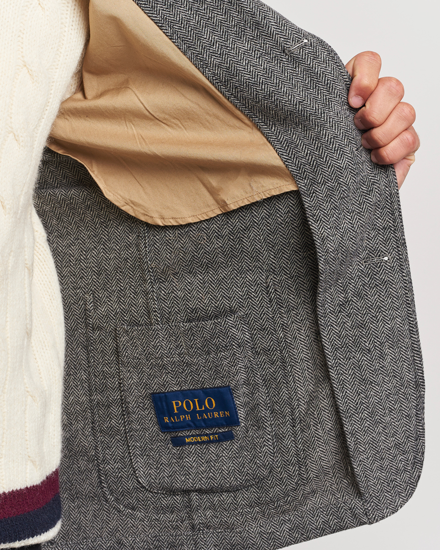 Hombres | Blazers | Polo Ralph Lauren | Classic Herringbone Sportcoat Black/Cream