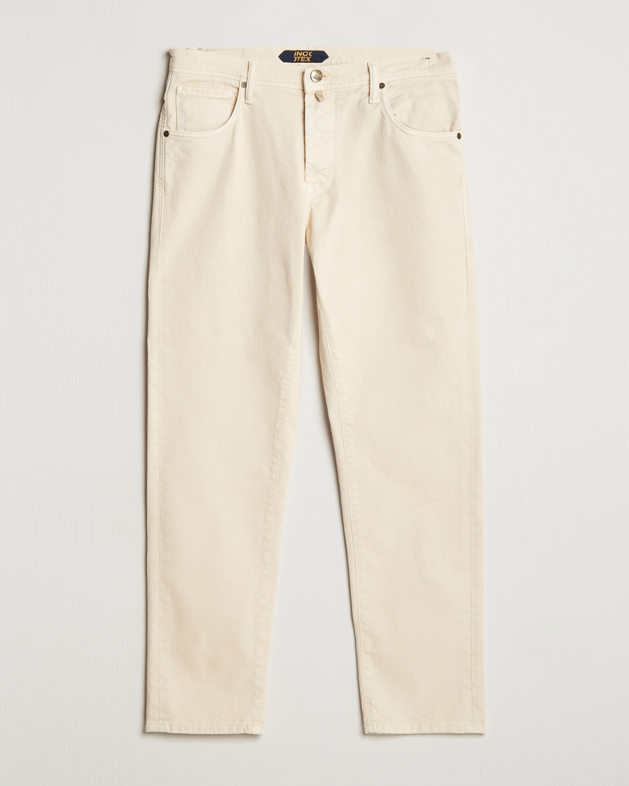Hombres | Pantalones | Incotex | 5-Pocket Bull Denim Pants Off White