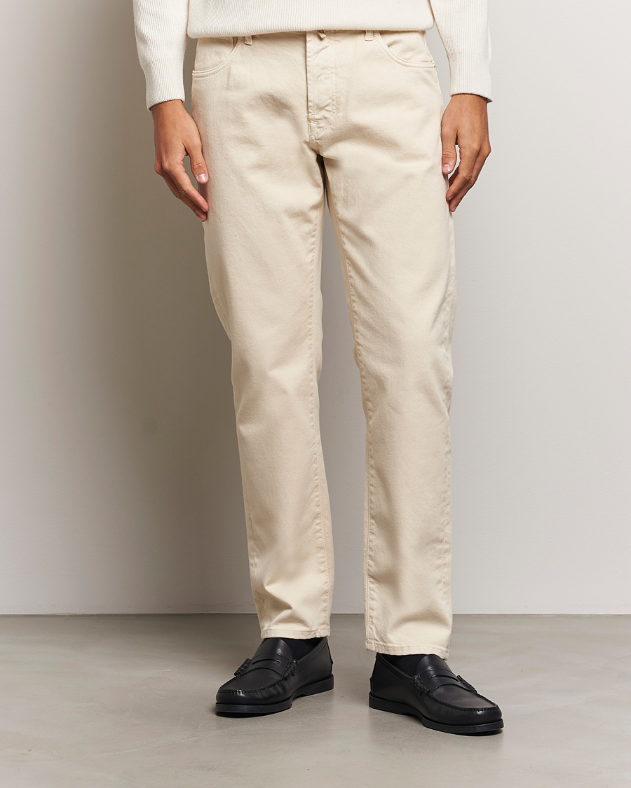 Hombres | Pantalones | Incotex | 5-Pocket Bull Denim Pants Off White