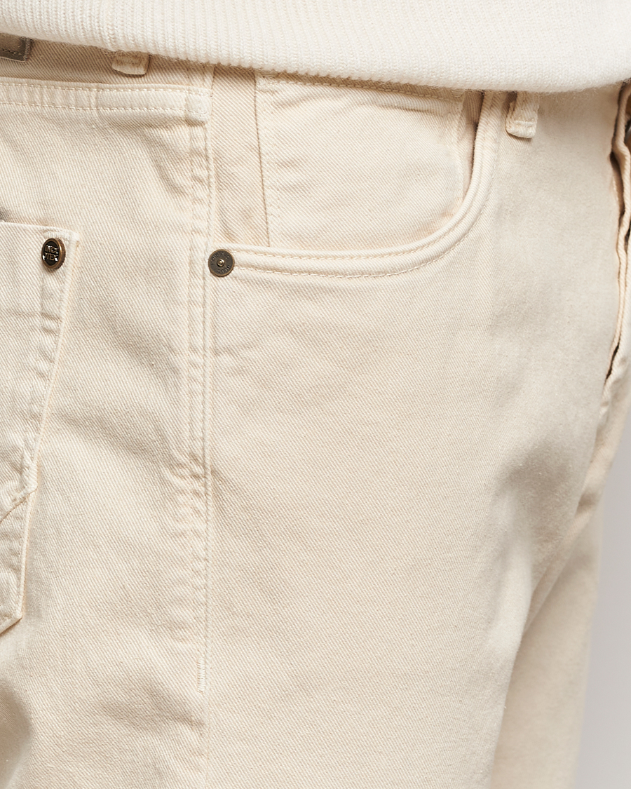 Hombres | Pantalones | Incotex | 5-Pocket Bull Denim Pants Off White