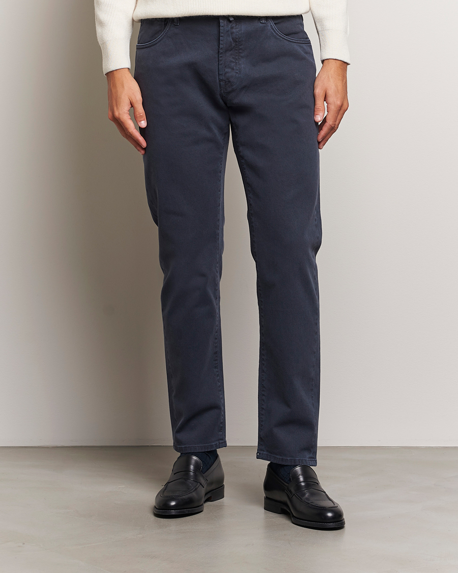 Hombres | Pantalones | Incotex | 5-Pocket Bull Denim Pants Navy