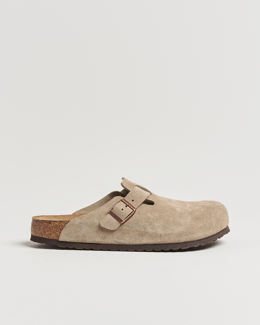 Hombres | Sandalias y chanclas | BIRKENSTOCK | Boston Soft Footbed Taupe Suede
