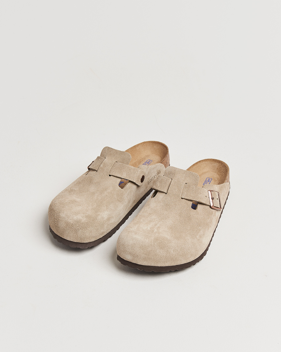 Hombres | Sandalias y chanclas | BIRKENSTOCK | Boston Soft Footbed Taupe Suede