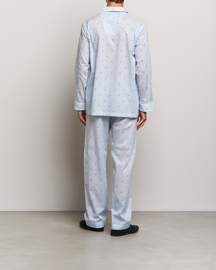 Hombres | Pijamas y batas | Derek Rose | Piped Cotton Pyjama Set Blue