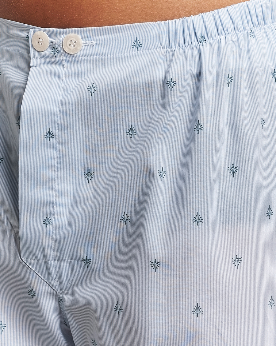 Hombres | Pijamas y batas | Derek Rose | Piped Cotton Pyjama Set Blue