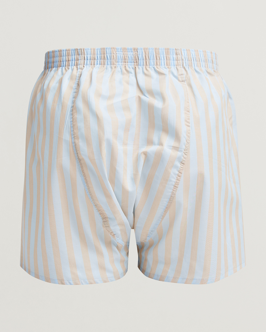 Hombres | Ropa interior y calcetines | Derek Rose | Classic Fit Woven Cotton Boxer Shorts Light Blue