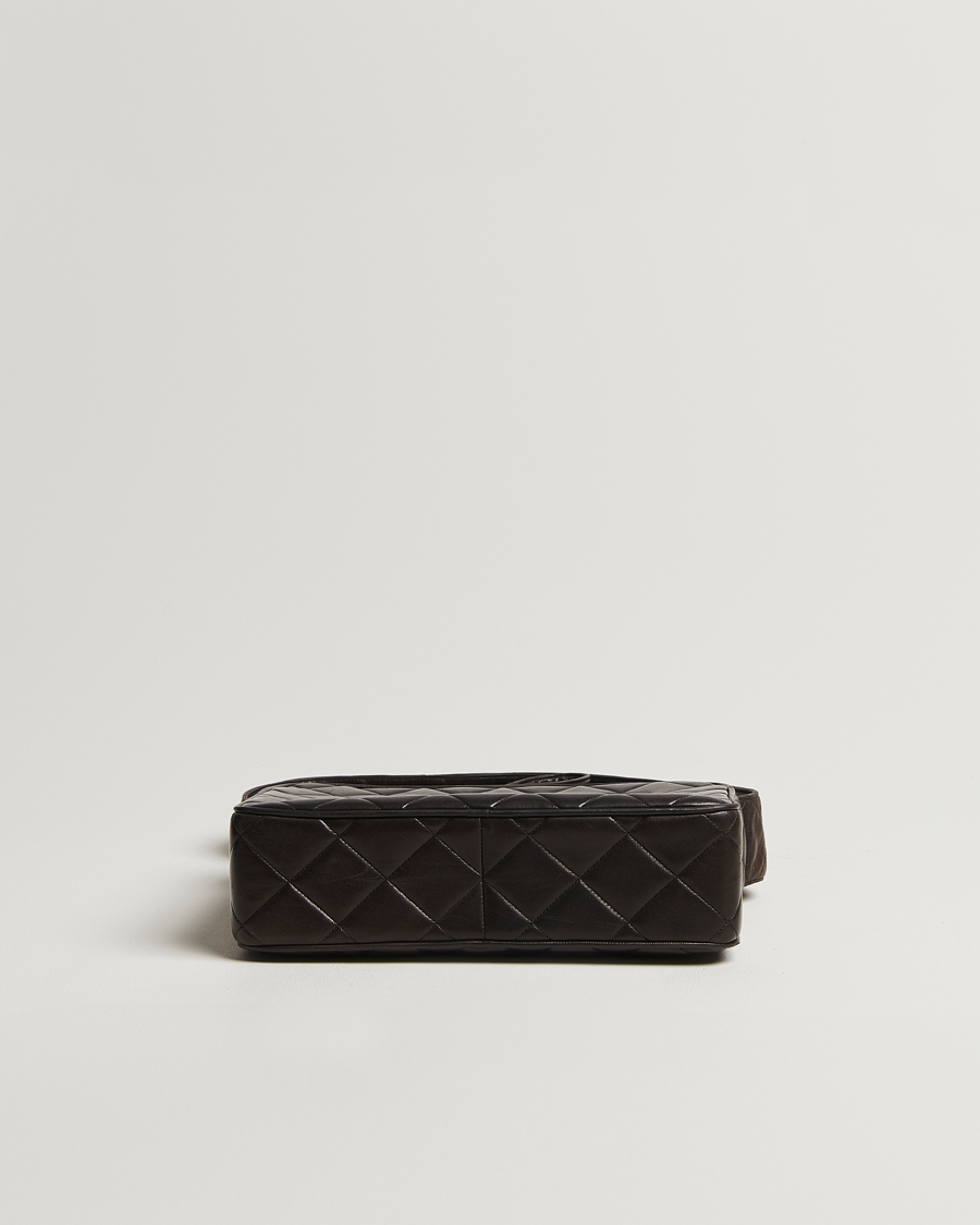 Hombres | Chanel Pre-Owned Tassel Flap Shoulder Bag Black Lambskin | Chanel Pre-Owned | Tassel Flap Shoulder Bag Black Lambskin