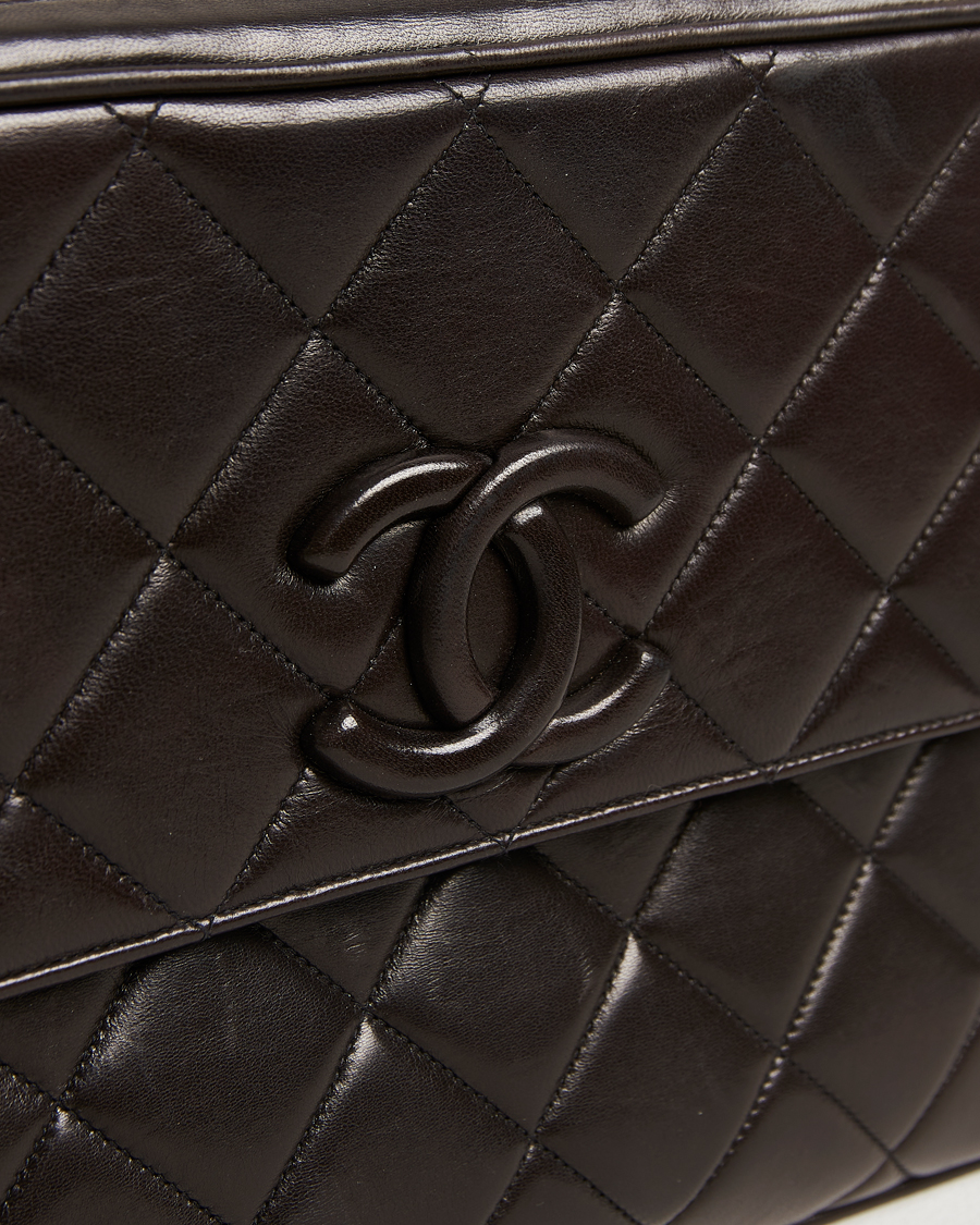 Hombres | Chanel Pre-Owned Tassel Flap Shoulder Bag Black Lambskin | Chanel Pre-Owned | Tassel Flap Shoulder Bag Black Lambskin