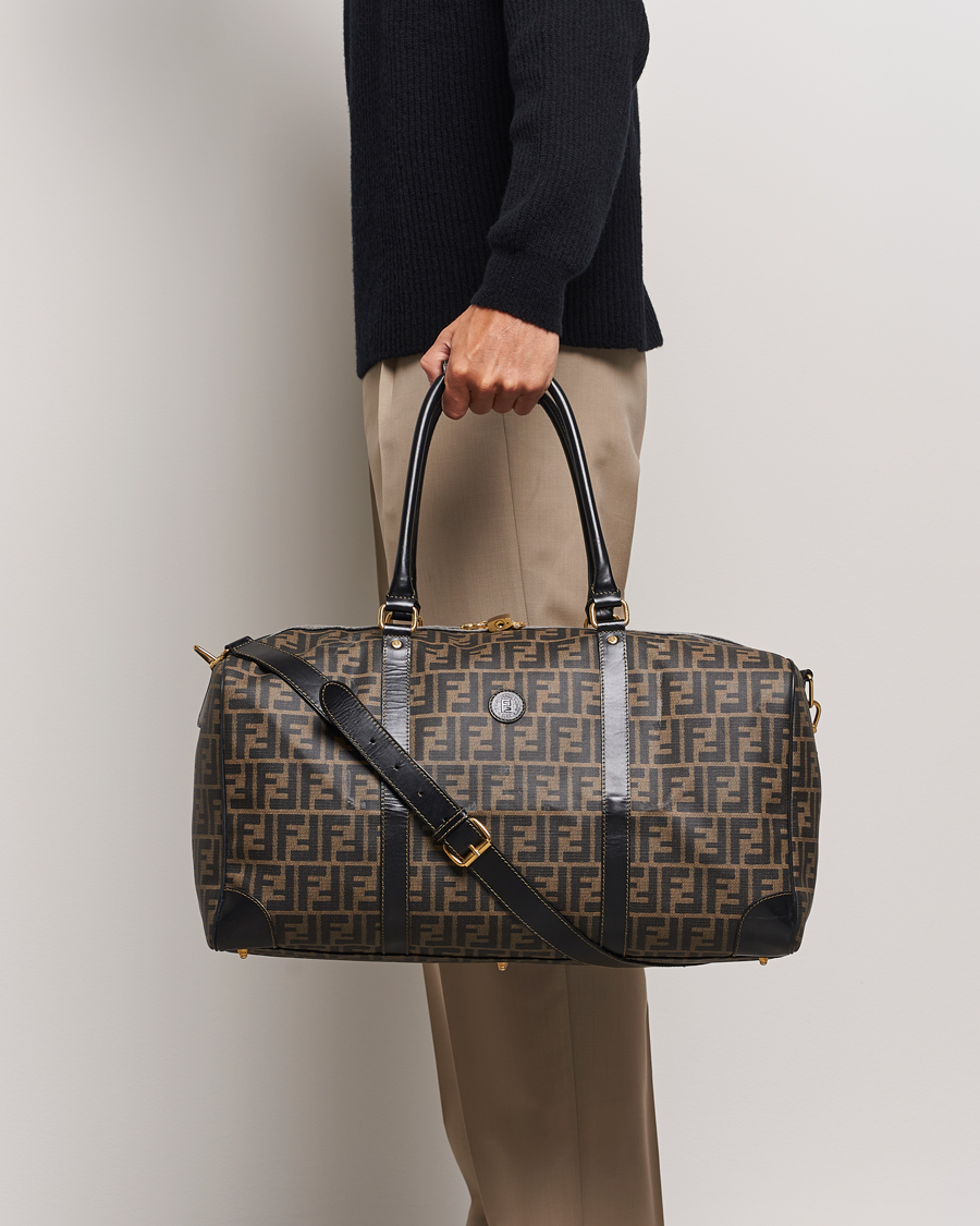 Hombres | Fendi Pre-Owned Boston Duffle Bag Zucca Pattern | Fendi Pre-Owned | Boston Duffle Bag Zucca Pattern