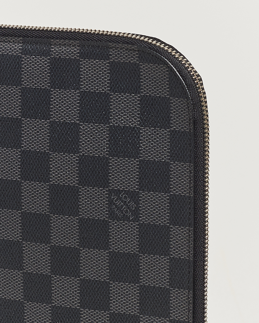 Hombres | Louis Vuitton Pre-Owned Poche Joule GM Clutch Bag Damier Graphite | Louis Vuitton Pre-Owned | Poche Joule GM Clutch Bag Damier Graphite