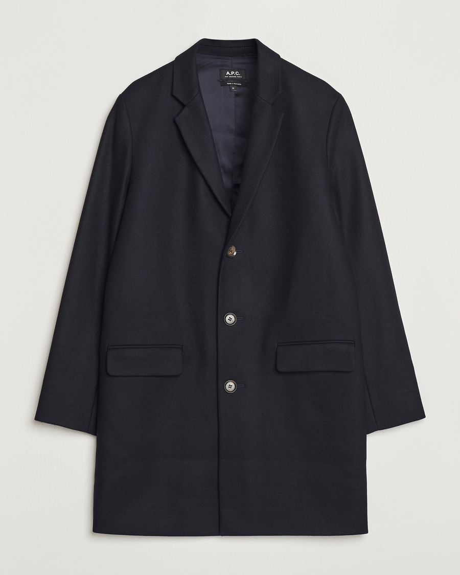 Hombres | Abrigos y chaquetas | A.P.C. | Visconti Wool/Cashmere Coat Dark Blue