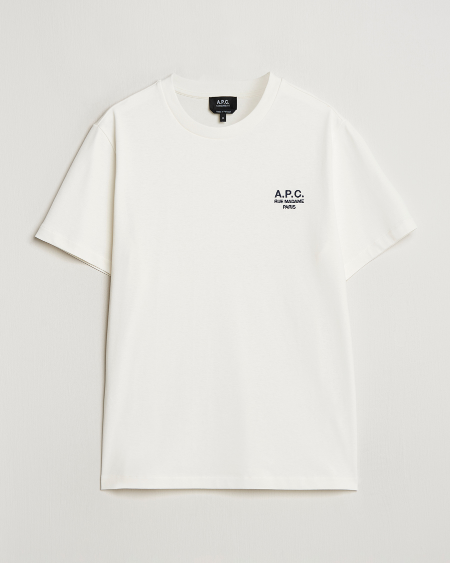 Hombres | Camisetas | A.P.C. | Rue Madame T-Shirt White/Dark Navy