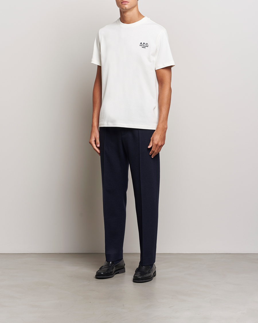 Hombres | Camisetas | A.P.C. | Rue Madame T-Shirt White/Dark Navy