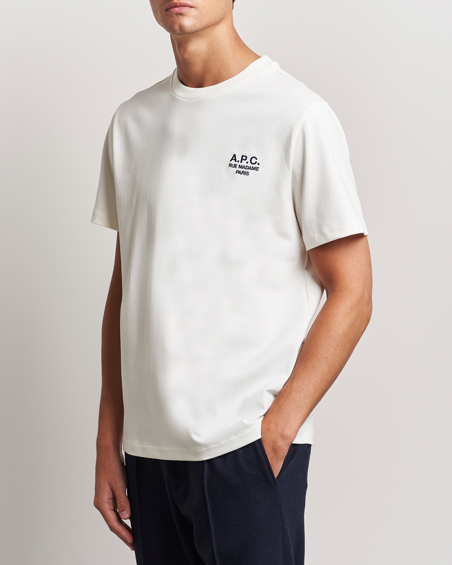 Hombres | Camisetas | A.P.C. | Rue Madame T-Shirt White/Dark Navy