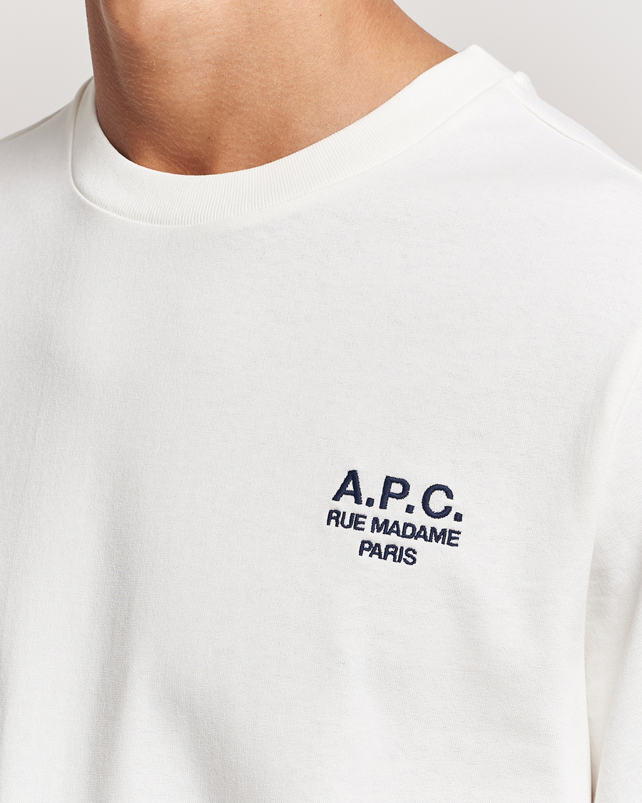 Hombres | Camisetas | A.P.C. | Rue Madame T-Shirt White/Dark Navy