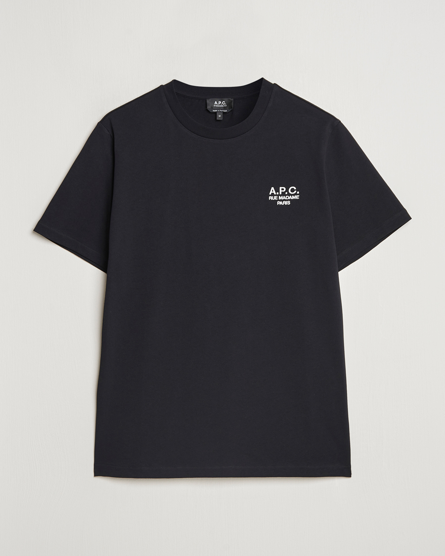 Hombres | Camisetas | A.P.C. | Rue Madame T-Shirt Black/White