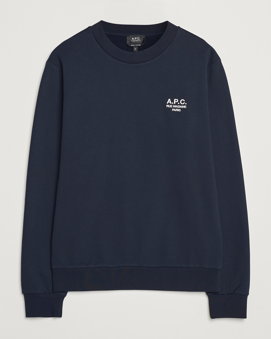 Hombres | Jerséis y prendas de punto | A.P.C. | Rue Madame Sweatshirt Dark Navy