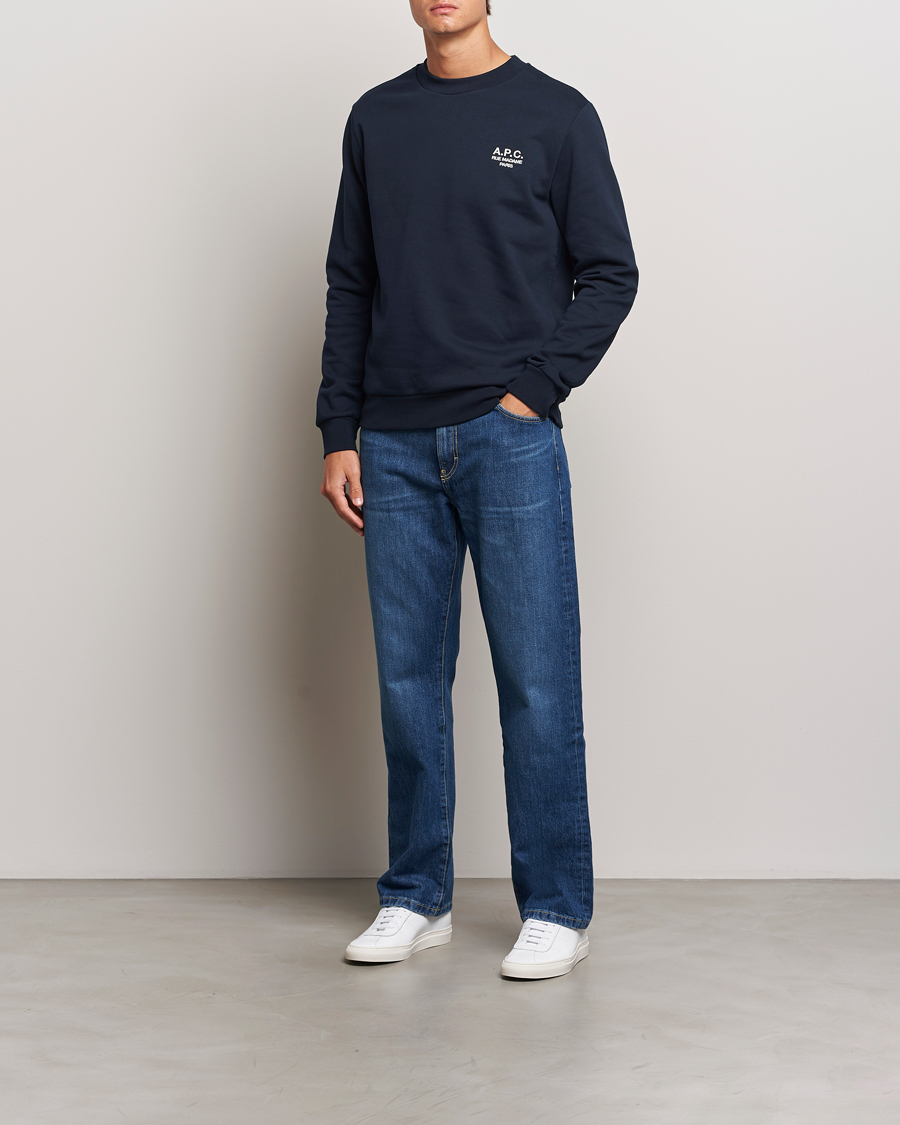 Hombres | Jerséis y prendas de punto | A.P.C. | Rue Madame Sweatshirt Dark Navy