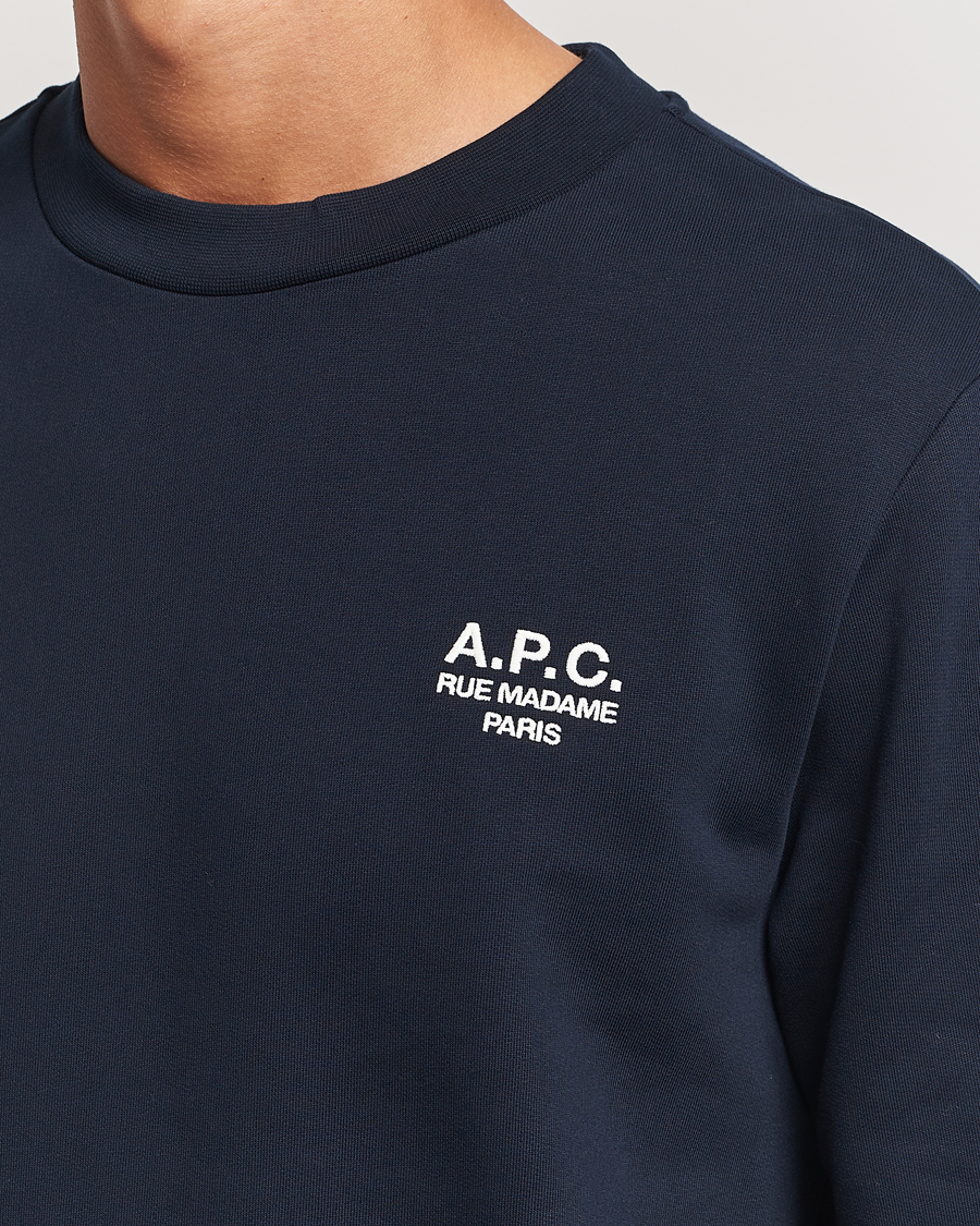Hombres | Jerséis y prendas de punto | A.P.C. | Rue Madame Sweatshirt Dark Navy