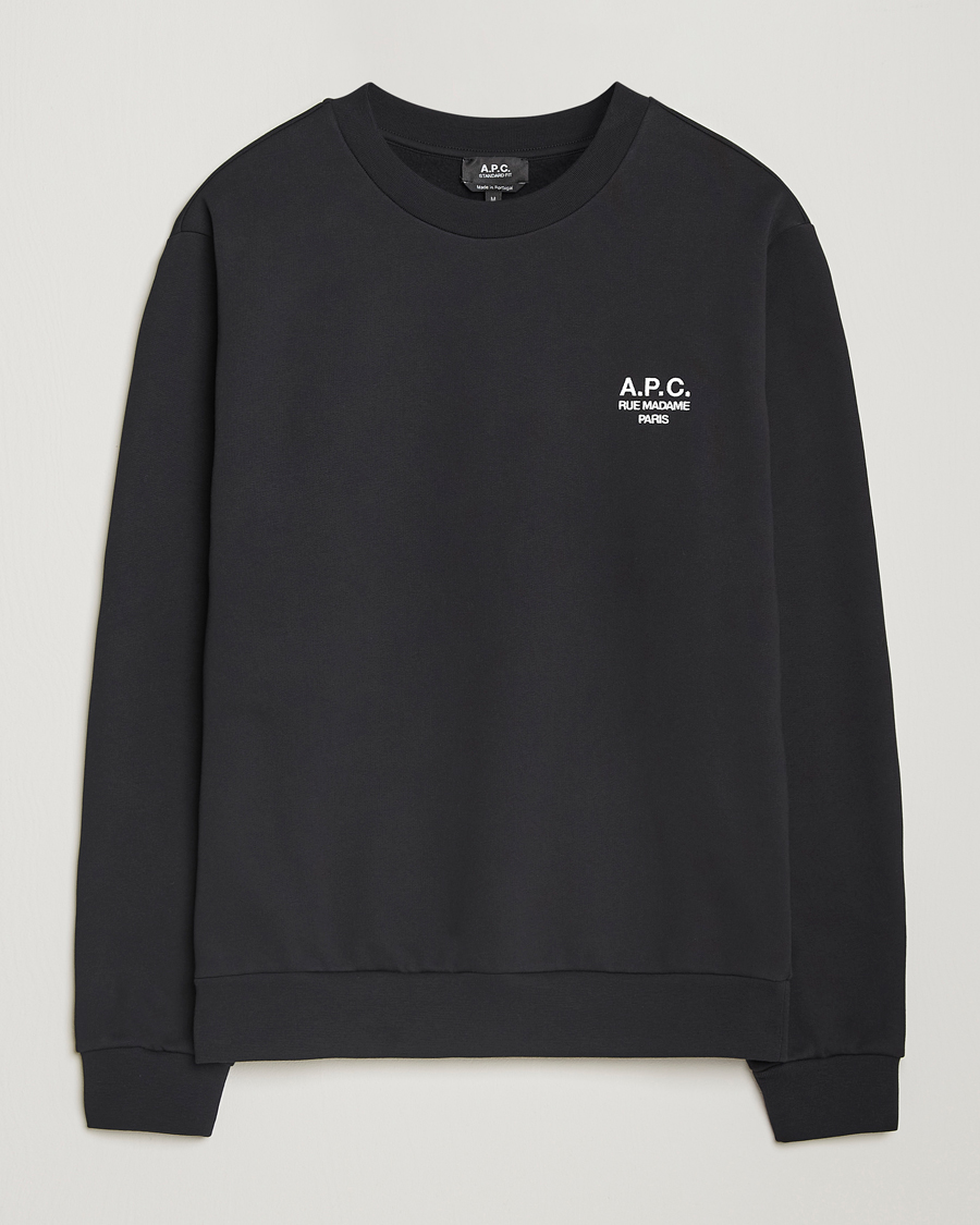 Hombres | Jerséis y prendas de punto | A.P.C. | Rue Madame Sweatshirt Black/White