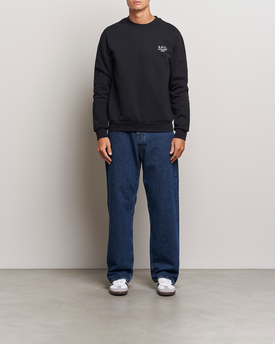 Hombres | Jerséis y prendas de punto | A.P.C. | Rue Madame Sweatshirt Black/White