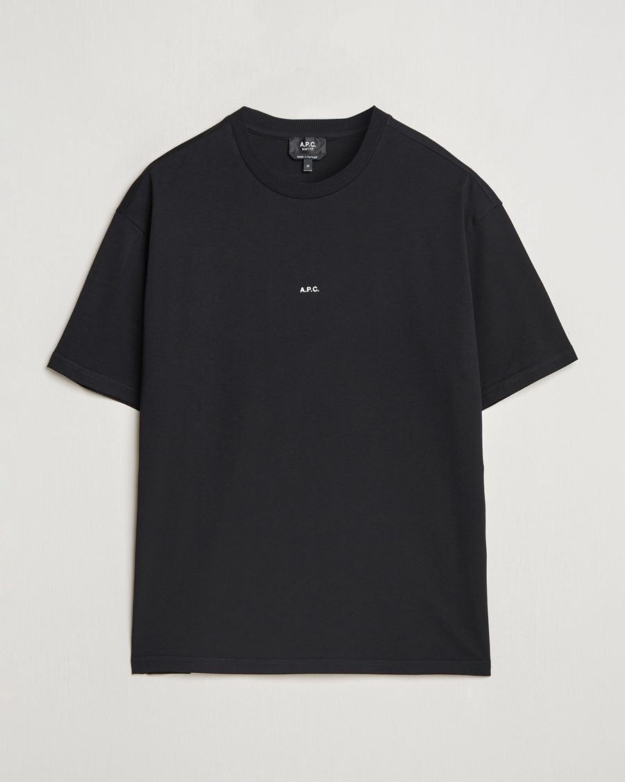 Hombres | Camisetas | A.P.C. | Boxy Micro Center Logo T-Shirt Black