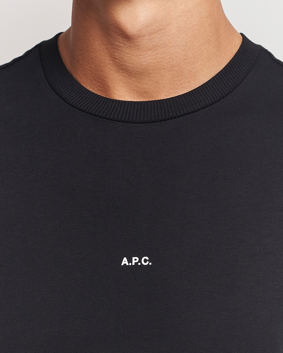 Hombres | Camisetas | A.P.C. | Boxy Micro Center Logo T-Shirt Black