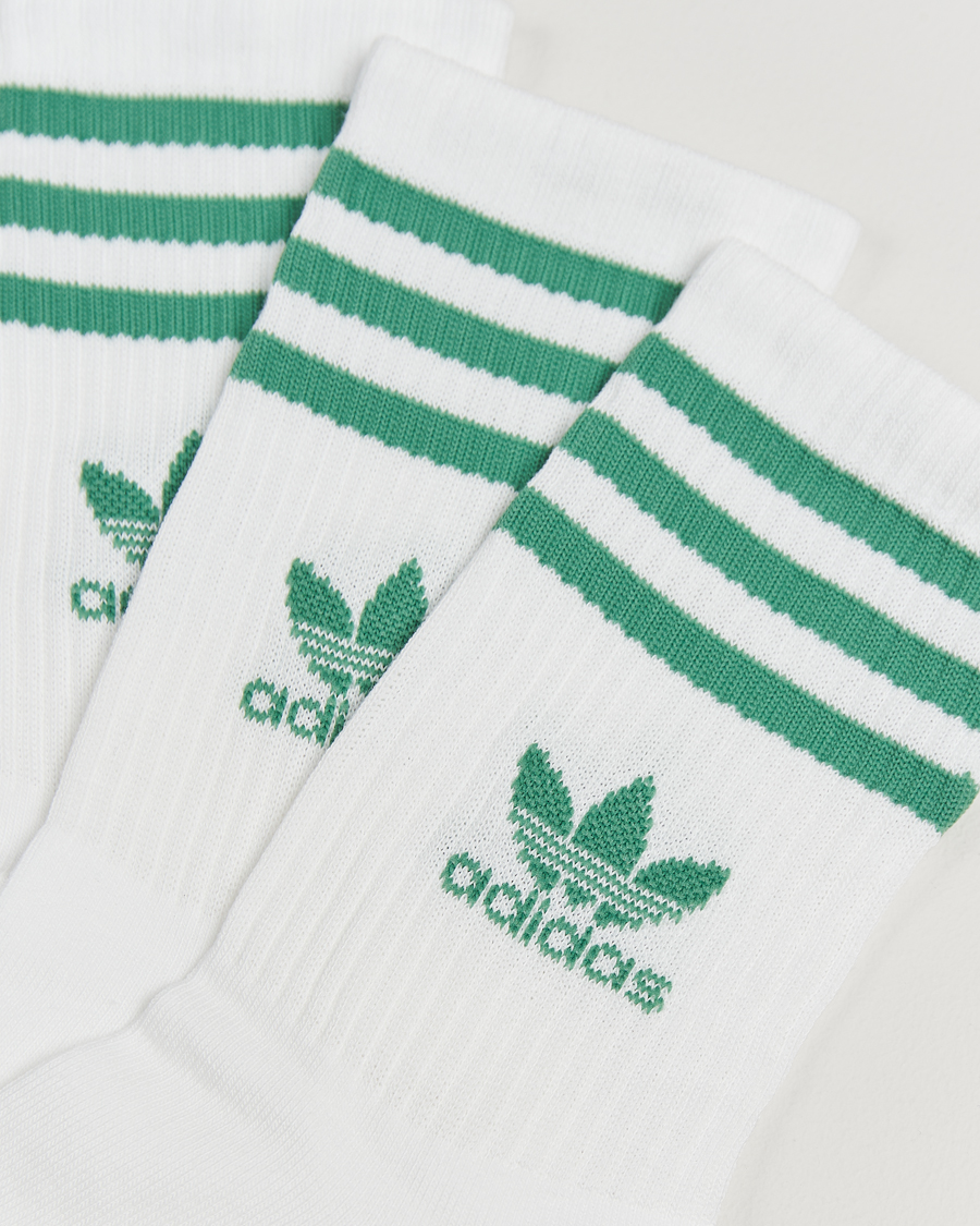 Hombres | Ropa interior y calcetines | adidas Originals | 3-Pack Crew Sock White/Green