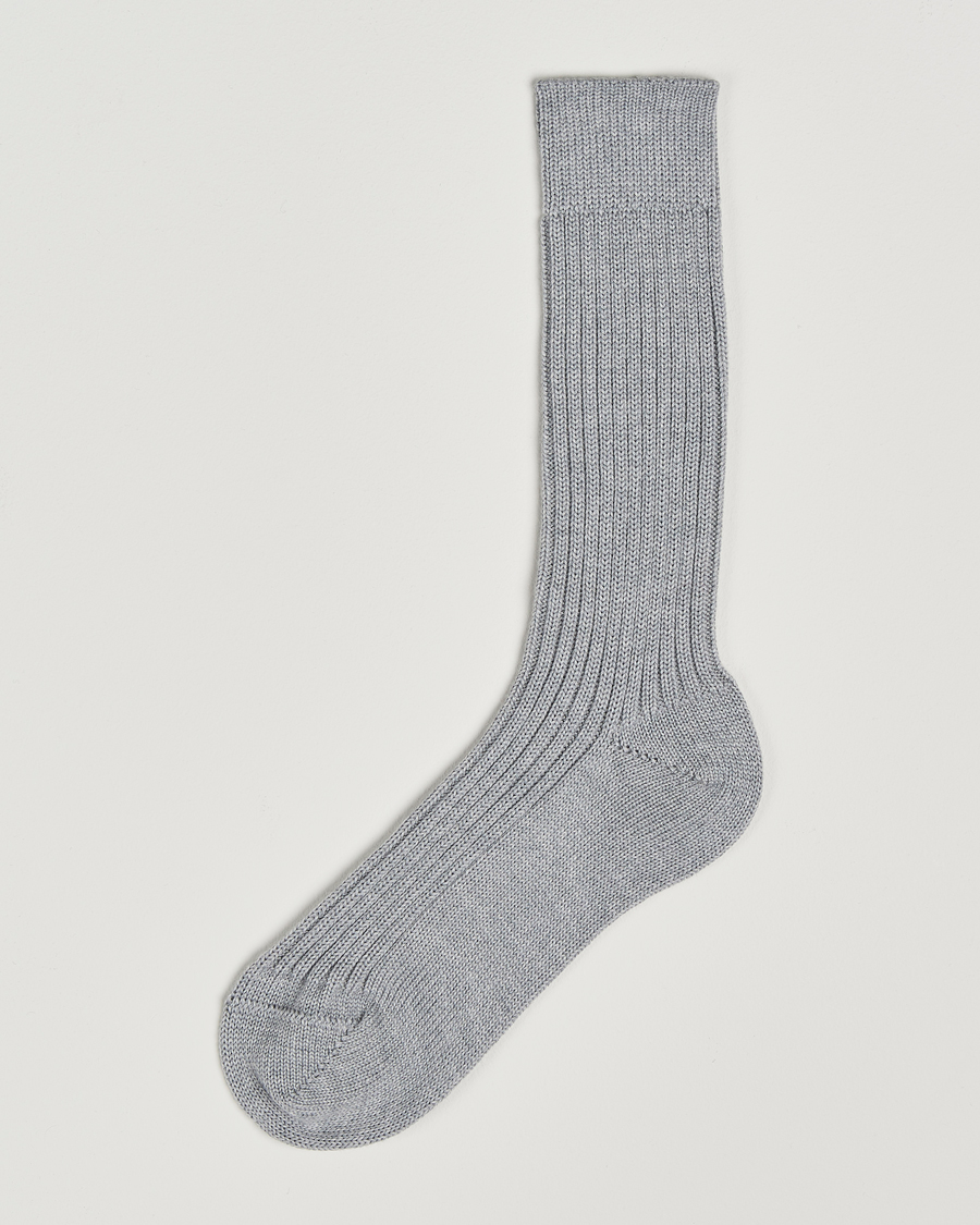 Hombres | Ropa interior y calcetines | Bresciani | Heavy Wool Socks Light Grey