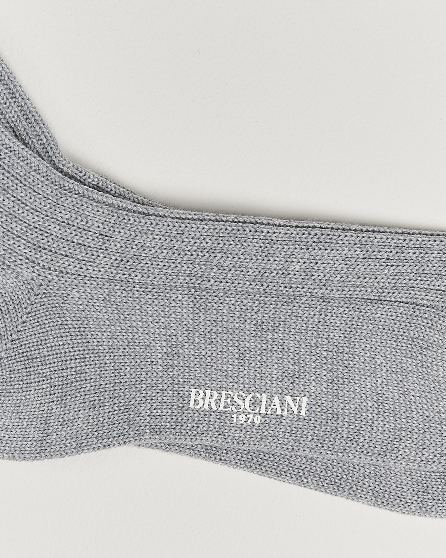 Hombres | Ropa interior y calcetines | Bresciani | Heavy Wool Socks Light Grey