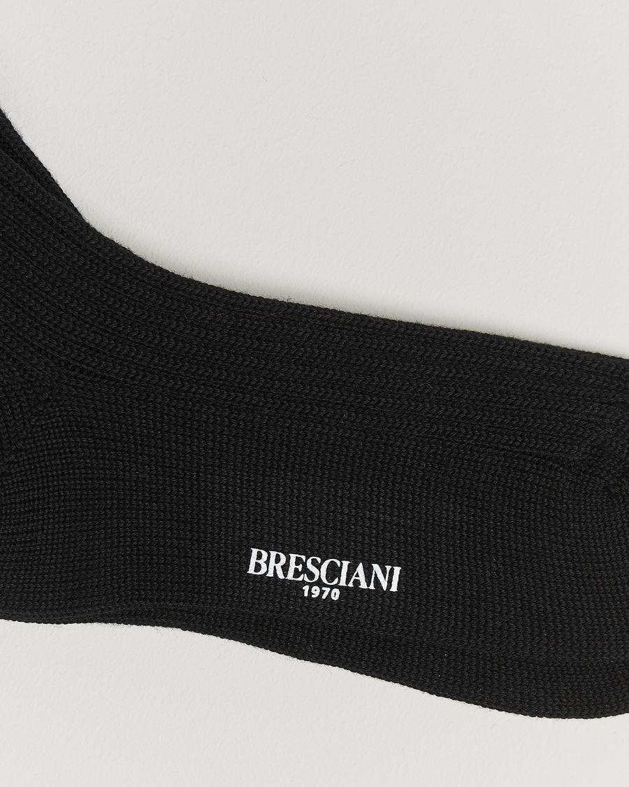 Hombres | Ropa interior y calcetines | Bresciani | Heavy Wool Socks Black