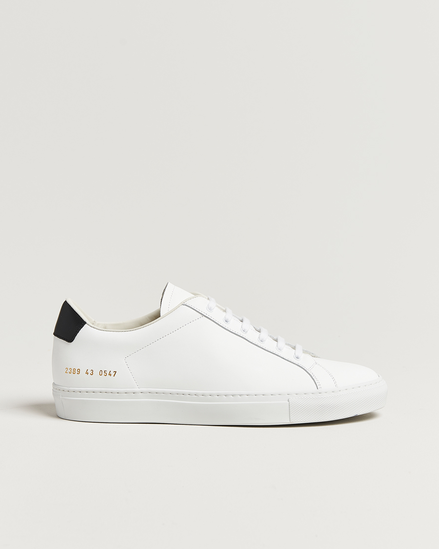 Hombres | Common Projects Retro Classic Leather Sneaker White/Black | Common Projects | Retro Classic Leather Sneaker White/Black