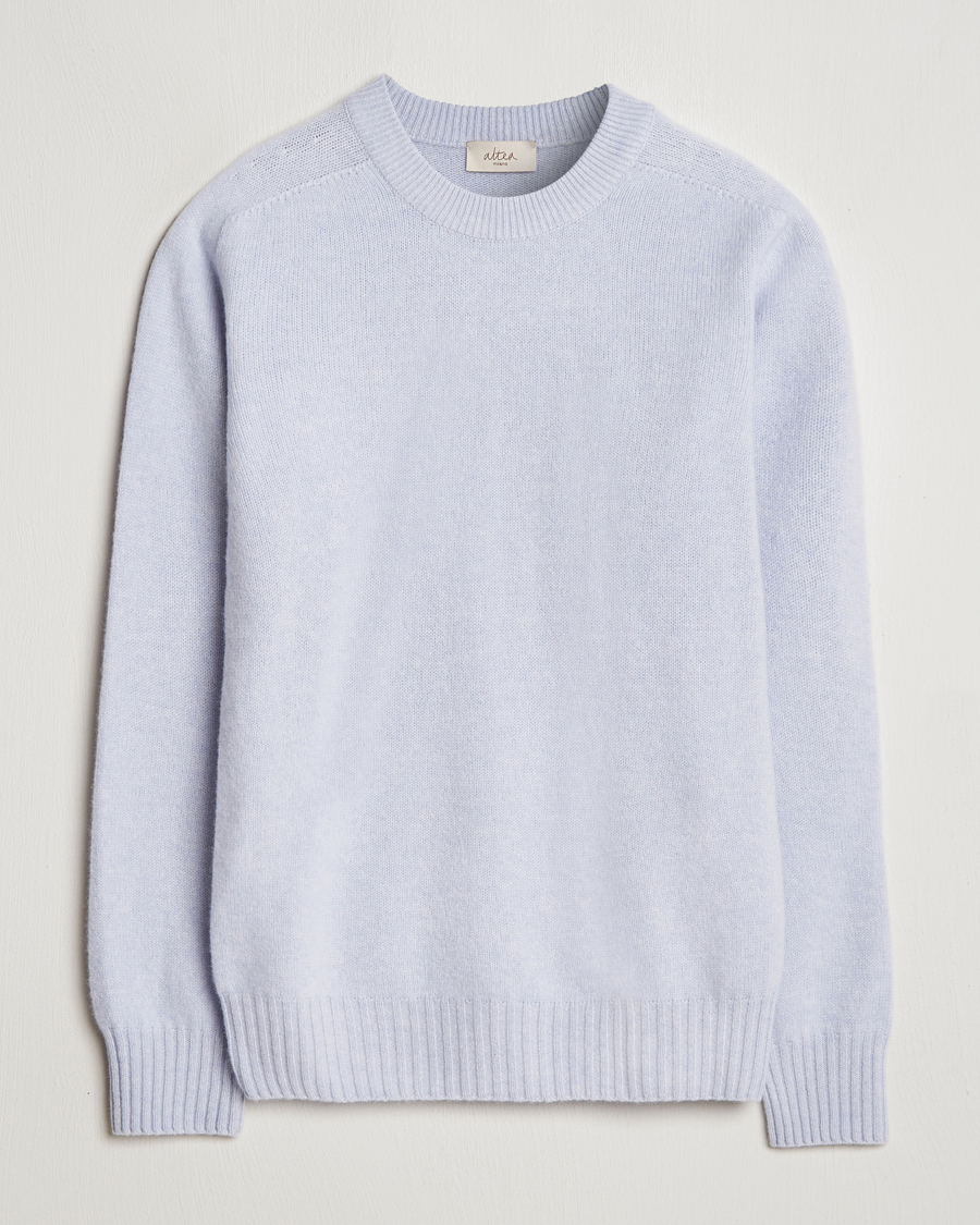 Hombres | Jerséis y prendas de punto | Altea | Wool/Cashmere Crew Neck Pullover Light Blue